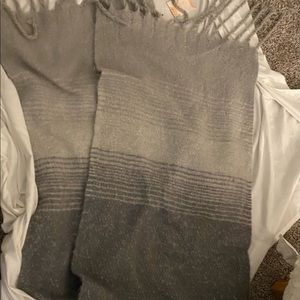 Large Gray Wool Scarf